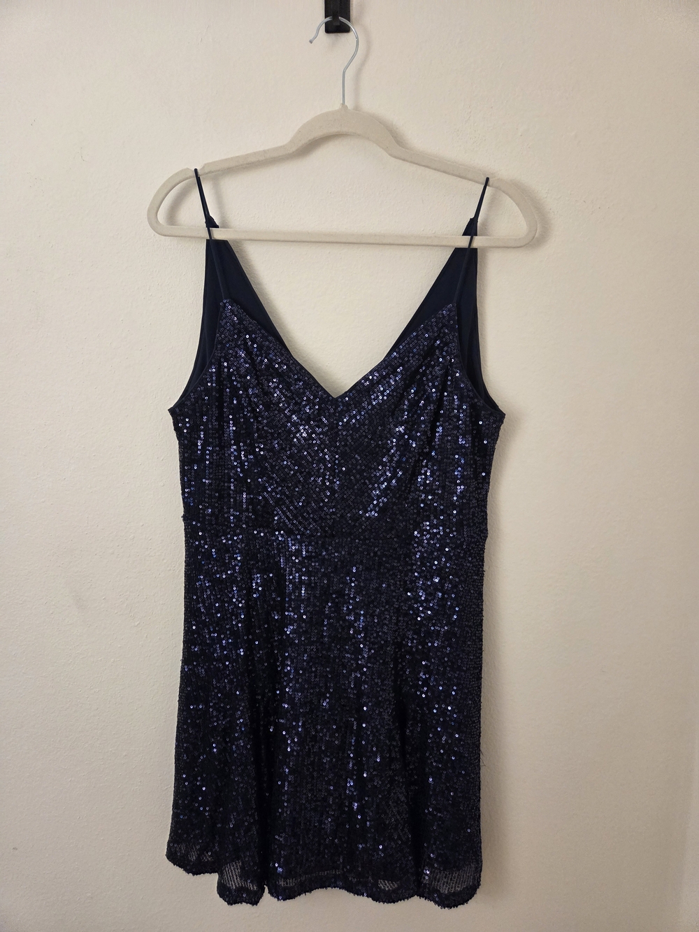 Lulus Stun The Night Navy Blue Sequin Mini Dress - Size XL